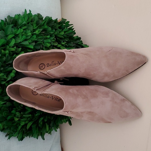Bella-Vita Suede Leather Ankle Bootie - Picture 1 of 9